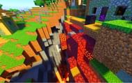 A scary-looking ravine in a Minecraft village thanks to the broken Ruined Portal generation (Image via Minecraft & Chill/YouTube)